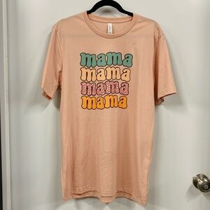 Peach Graphic Tee - Mama Design
